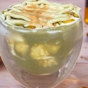 Pistachio affogato