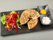 Cream Cheese And Tomato Bagel