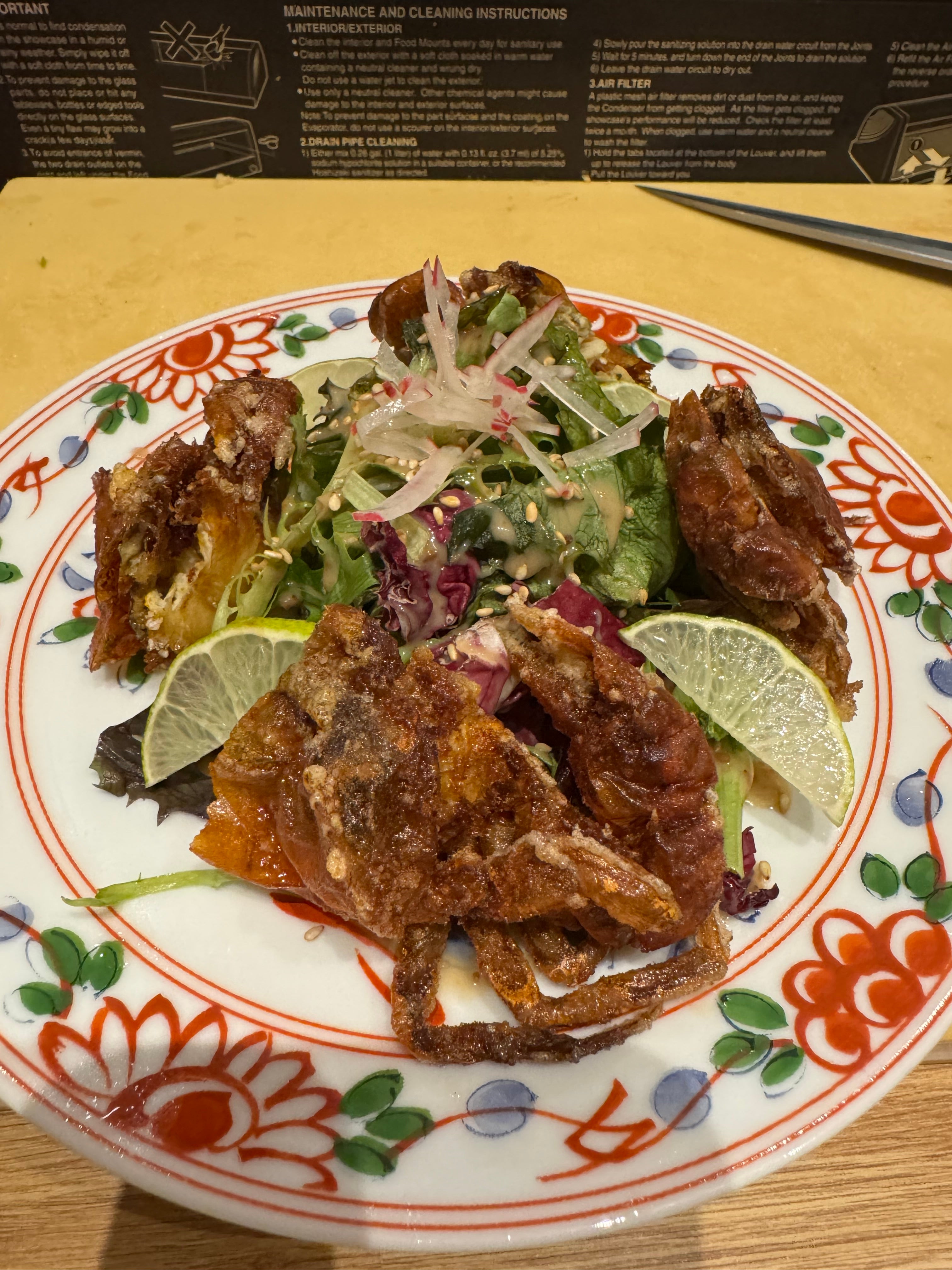 Soft shell crab karaageソフトシェルの唐揚げ