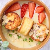 Cottage Pancakes With Condenced Milk Sauce