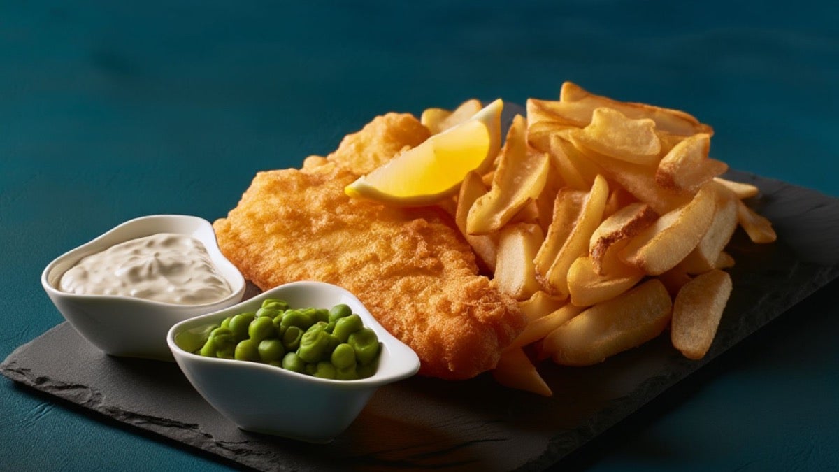 Katsu battered Fish and battered connoisseur Chips