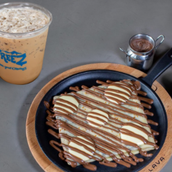 Cheese And Nutella Crepe With Freez Iced Coffee
