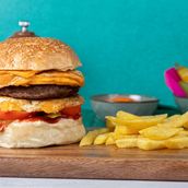 Beef Burger With Double Egg
