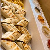 Large Blue Edge Seafood Wrap Box