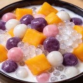 Mango Red Bean Sago with Coconut Milk