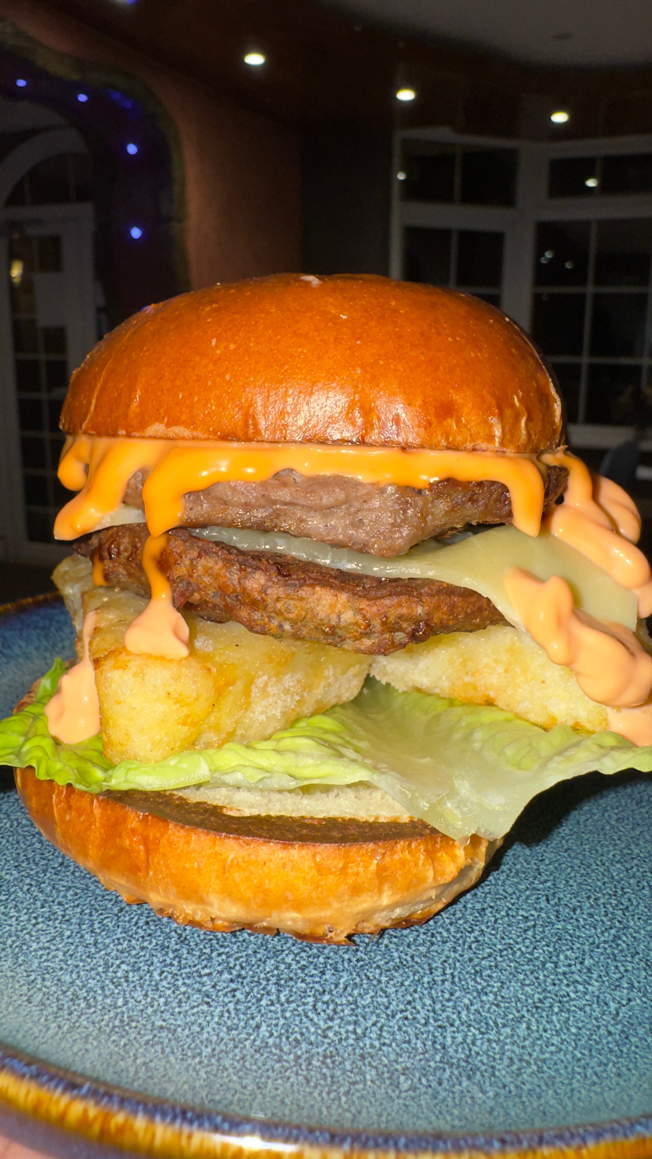 The Sunrise Burger With Chips