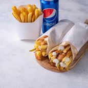 2 Beef Shawarma Combo in Lebanese Bread