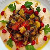 Hummus With Grilled Vegetables Added
