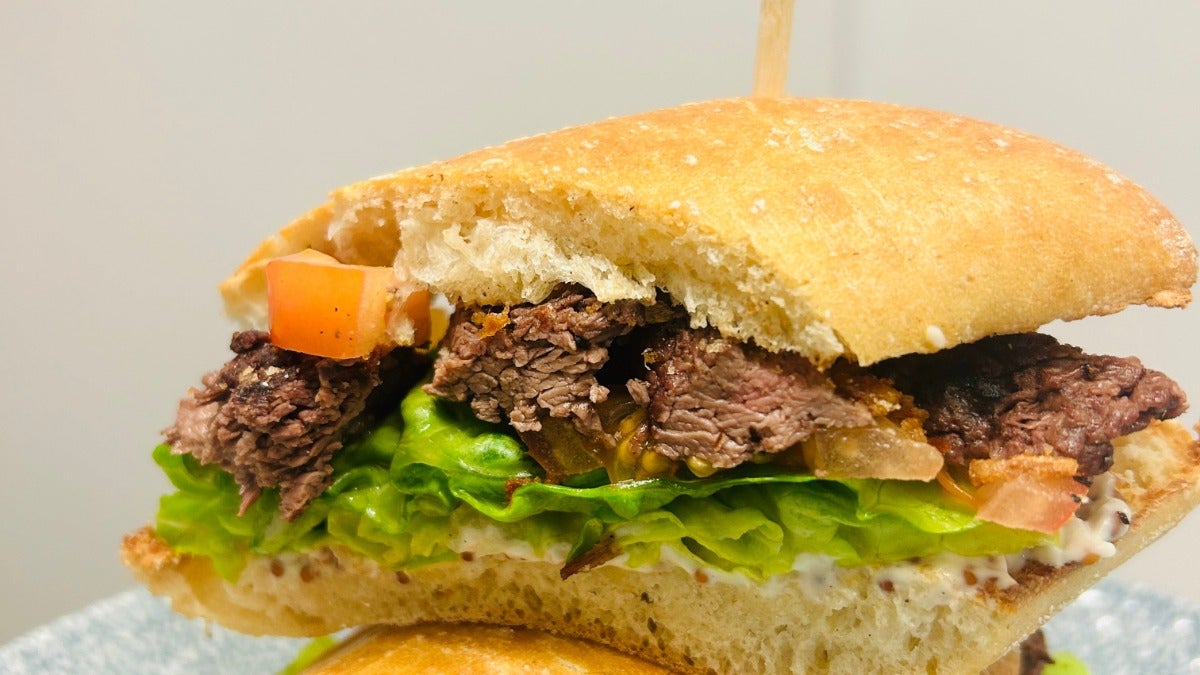 Steak & Crispy Onion Ciabatta