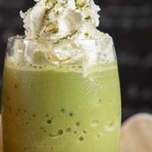 Cold pistachio latte