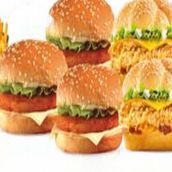 3 chicken burger + 2 zinger burger + chips