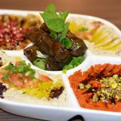 Mixed Appetizer (Vine leaves, muhammara, mutabal, baba ghannouj, hummus)