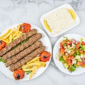 Kebab with appetizers