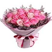 15 Beautiful Pink Rose Bouquet - Sls-06