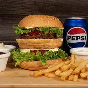 Mega Beef Burger Combo Meal