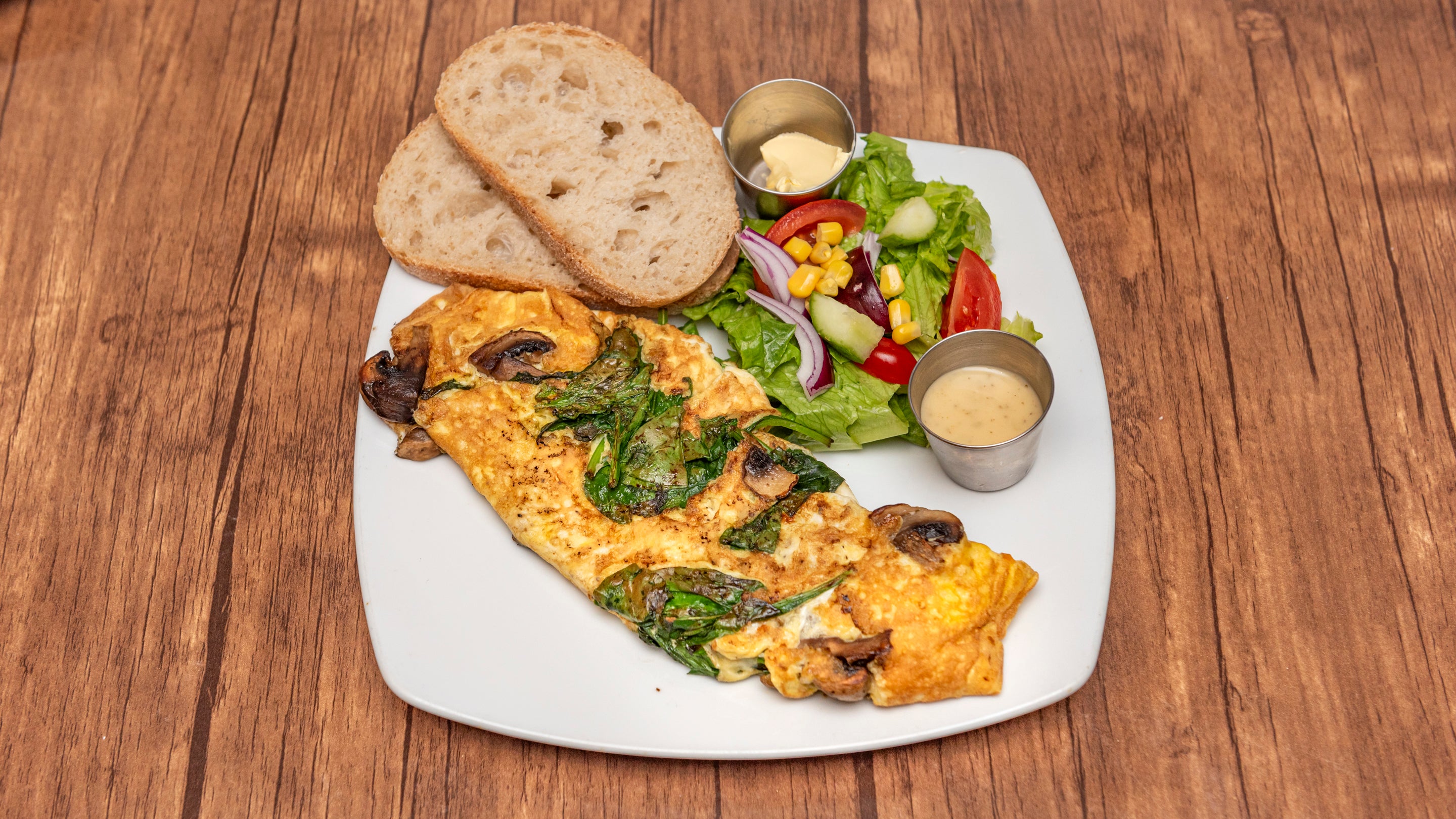 Cheese, Mushroom, and Spinach