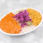 Butter Chicken with White Rice and Dall