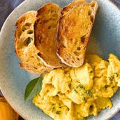 Bread with Egg Scrambled or Omelette