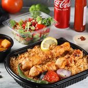 Shish Taouk With Steamed Rice 