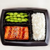 Grilled Teriyaki Salmon Bento
