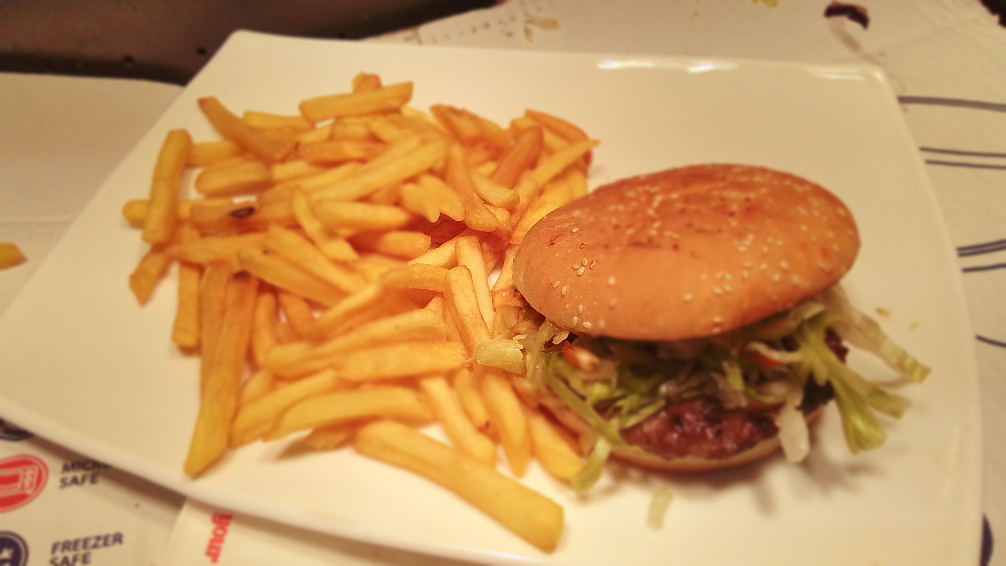 Cheese burger meal