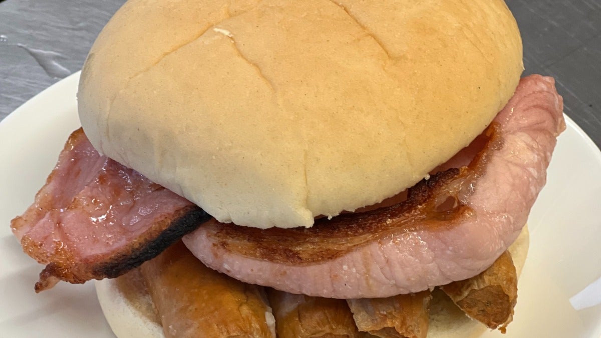 Sausage & Bacon Bap