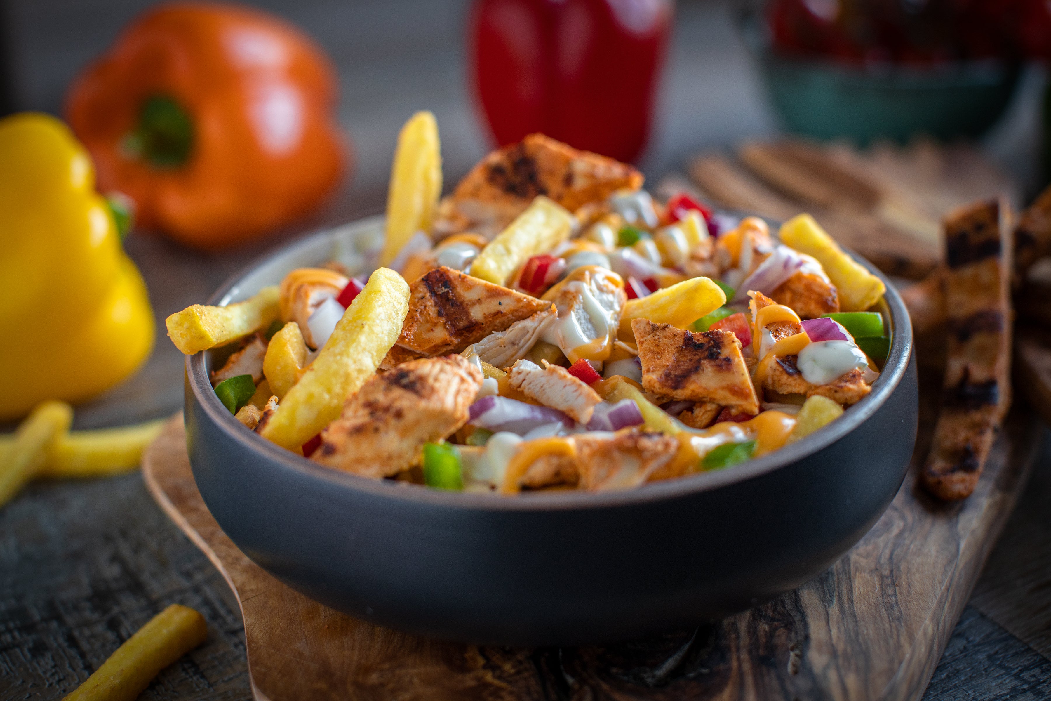 Loaded Fries with Flame Grilled Chicken