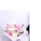 Yellow Roses And Pink Roses Light Wrapping Bouquet