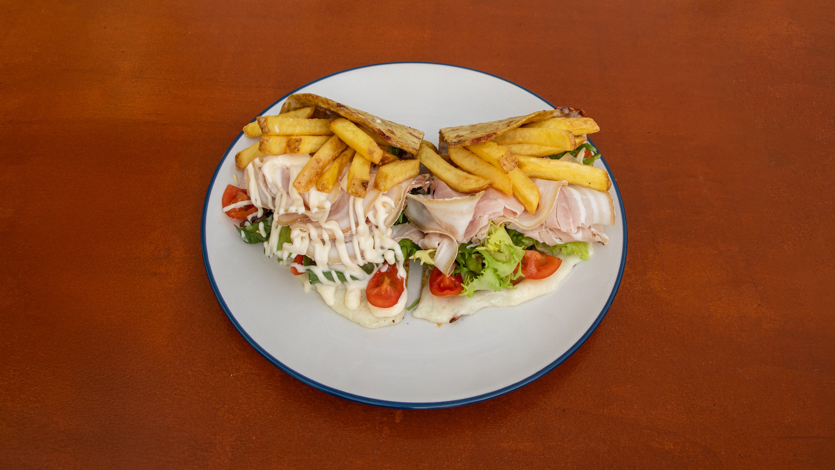 Porchetta and Fries Piadina