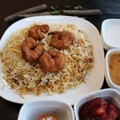 B7 - Fried Prawns Biryani Combo