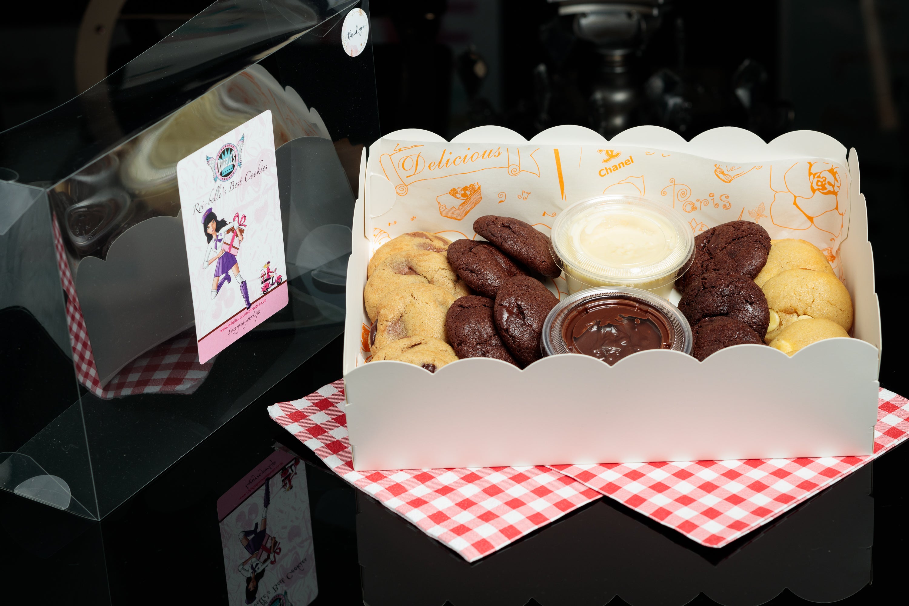 Movie Night Nuggets - Gooey, Soft Moreish Double Chocolate and Milk Chocolate Chip Cookies - Box of 18