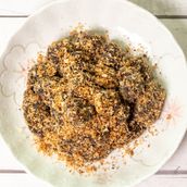Black Mochi With Coconut