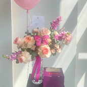 Cake And Flowers Vase