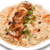 Afghani Pulao With Malai Boti