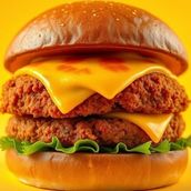 Fried Chicken Double Patty Burger