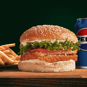 Chick'n Caesar Burger Meal