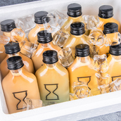 12 small bottles of great coffee drinks with different flavours