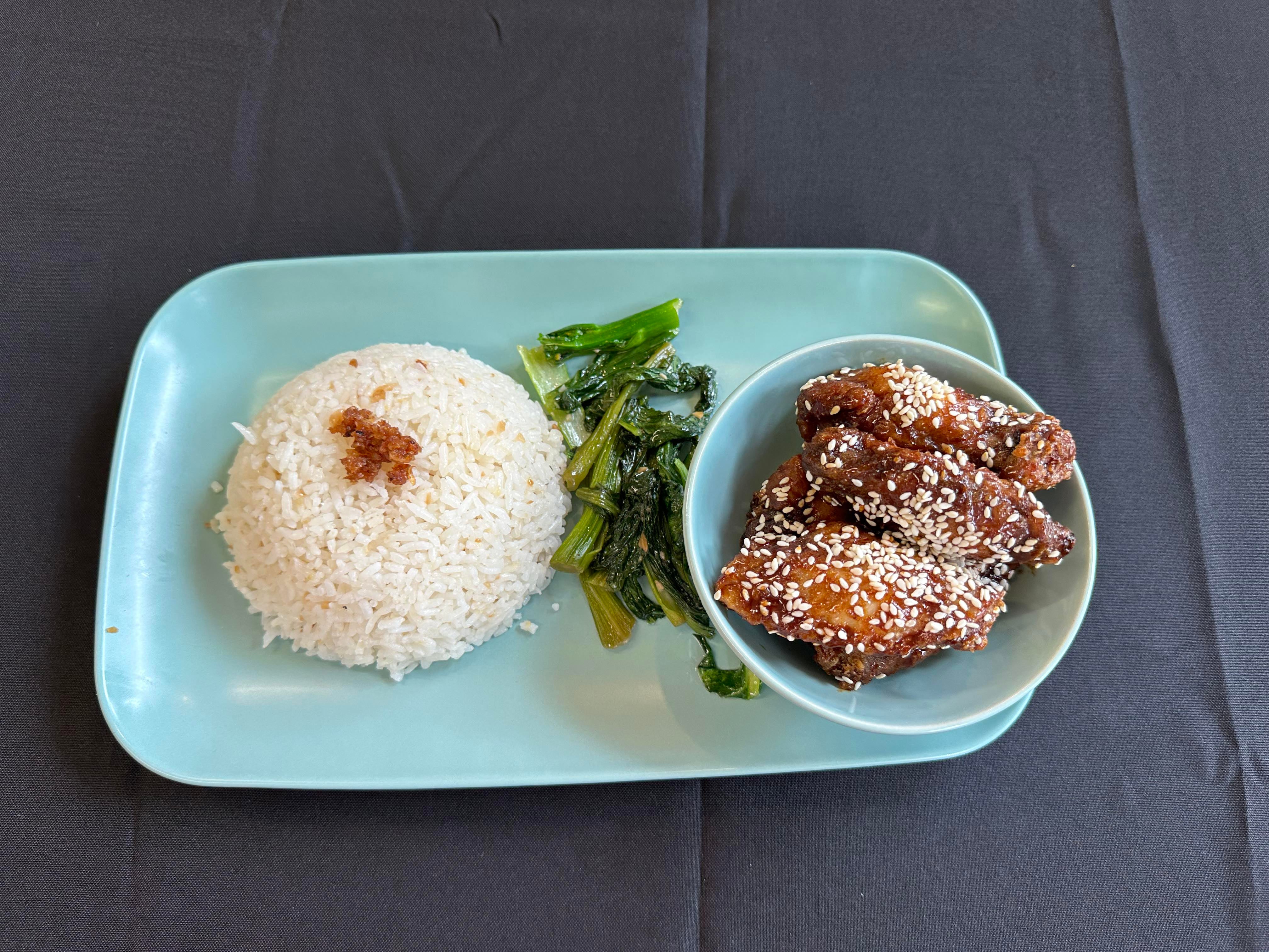 Korean wings + Rice + Drinks