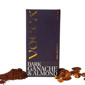 Dark Ganache & Almonds Dark Chocolate Bar - 125G