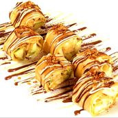Apple Banana Cinnamon Crepe Roll