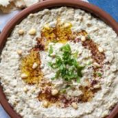 Eggplant Mutabbal Plate