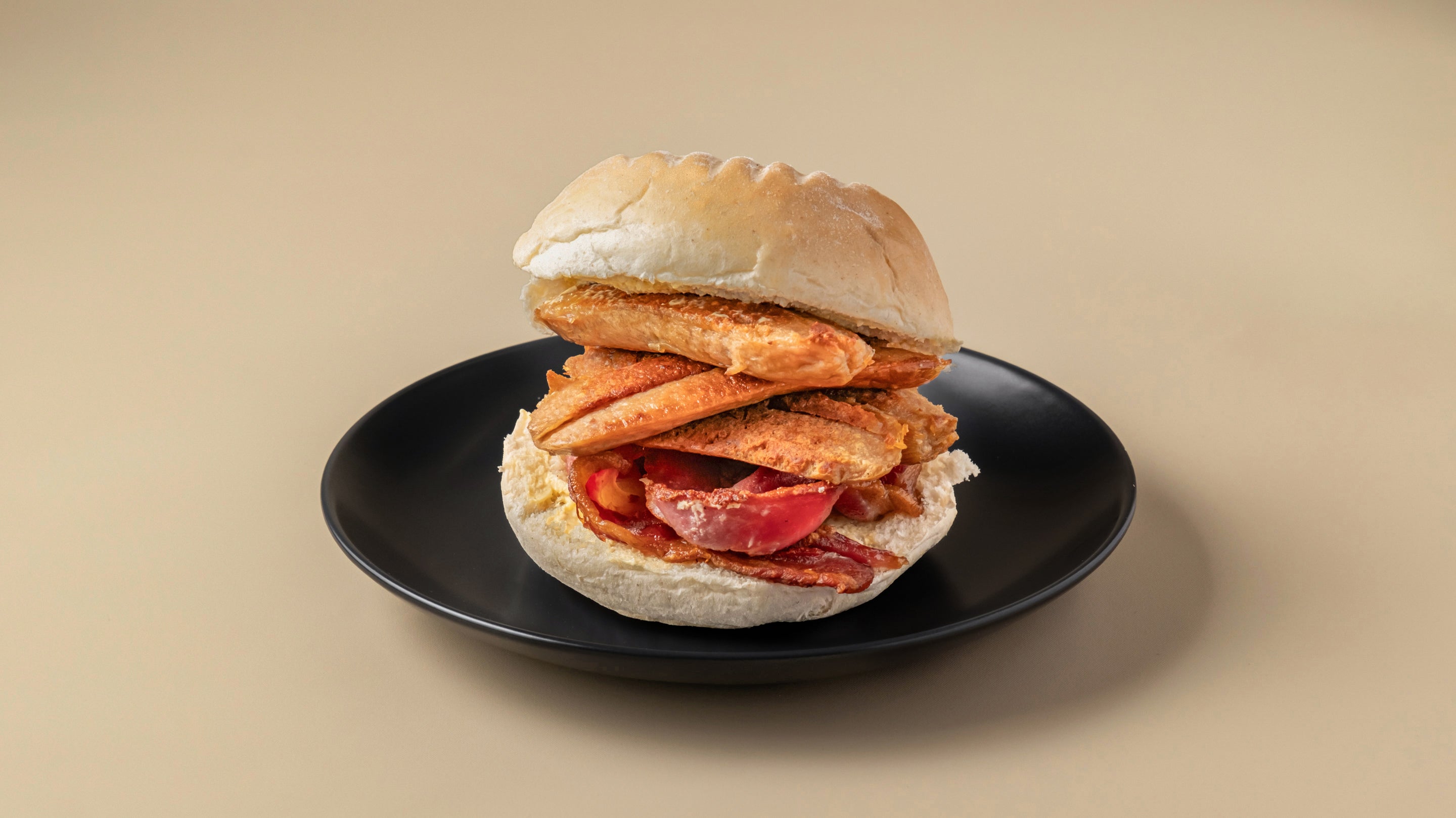 Bacon and Sausage Bap