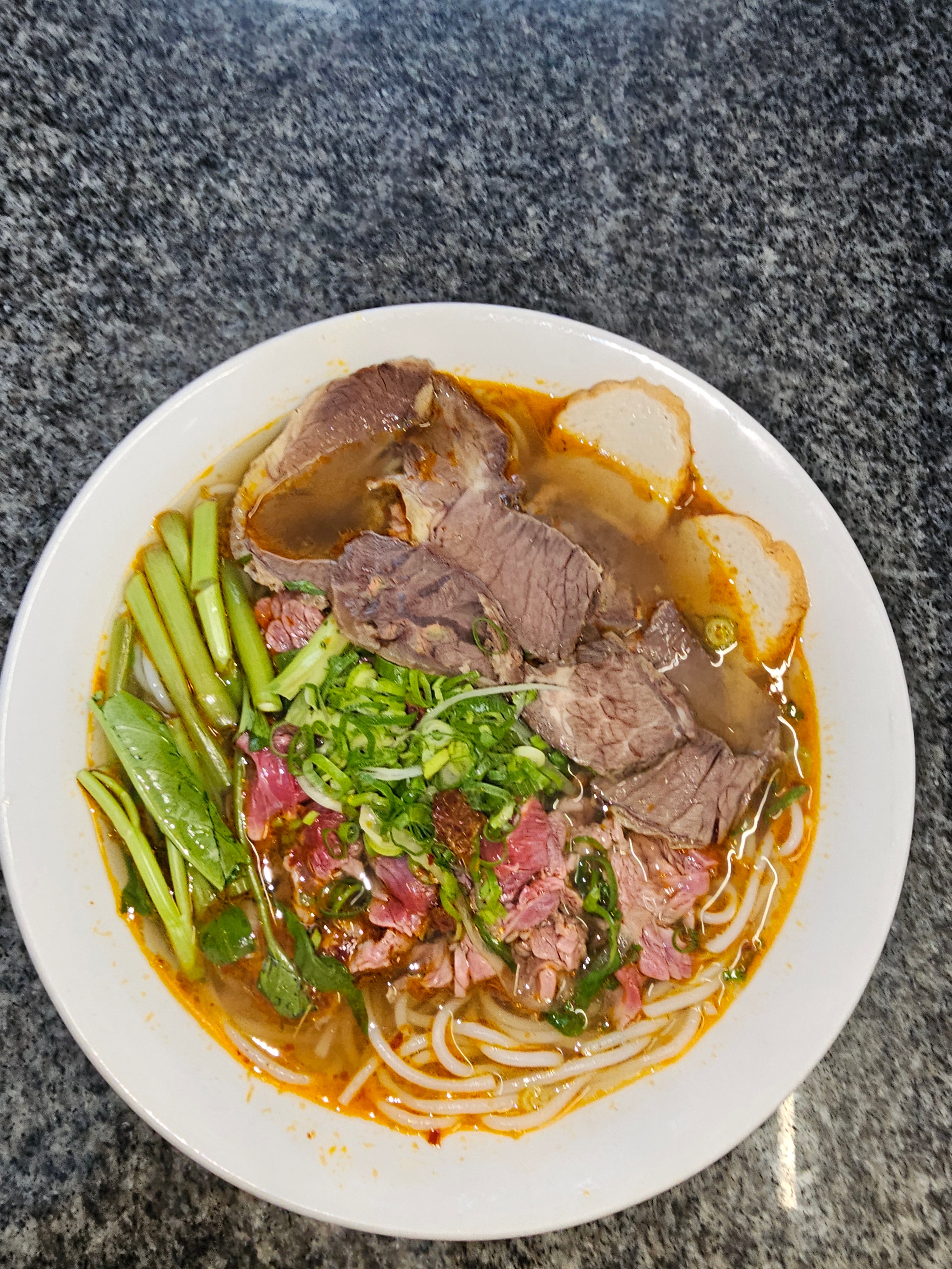 Rare and Well Done Beef Bun Hue