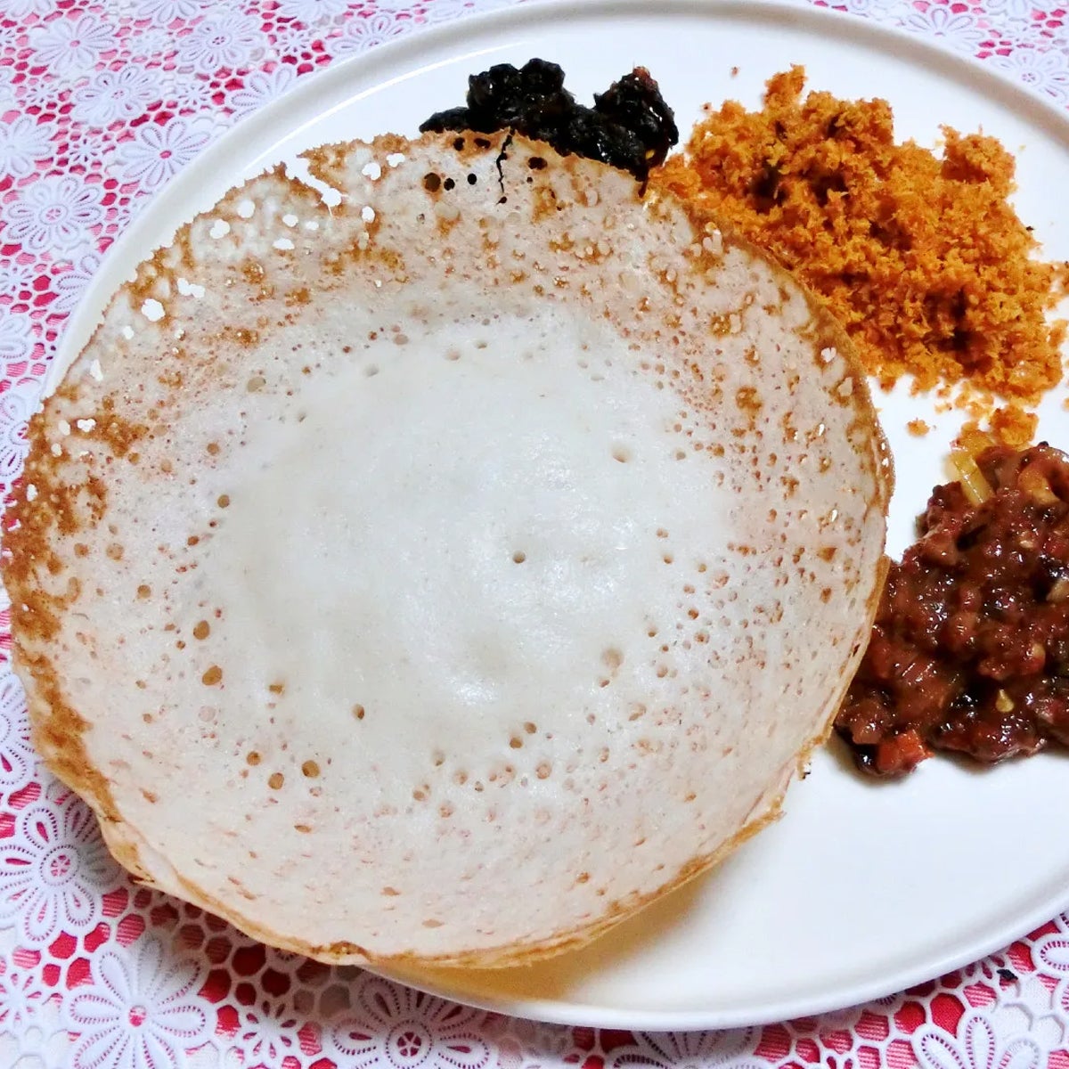 Plain Appam with Sambal