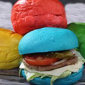 Beef Burger Color Sandwich
