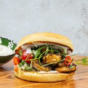 Mojo King Prawn Burger