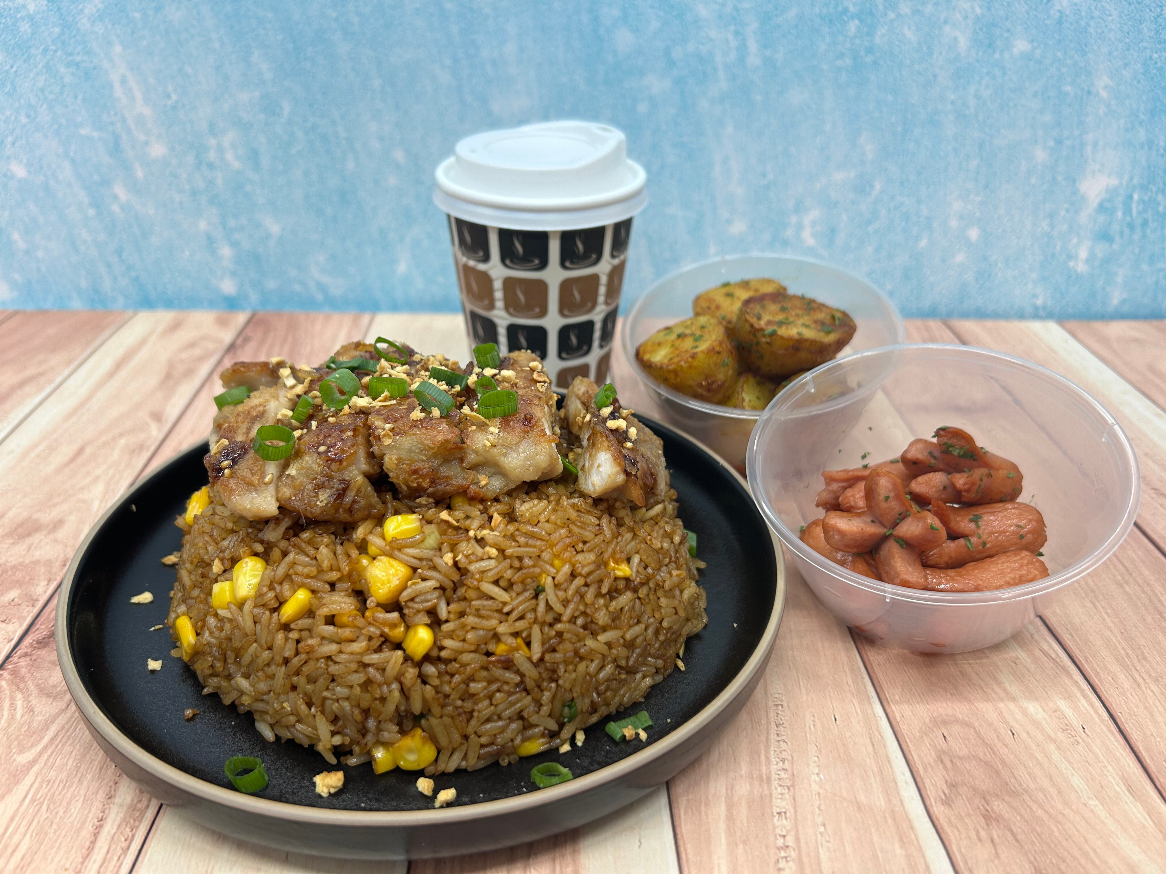 🎖️Signature Chicken Fried Rice+Snack+Baked Potato+Drink 皇牌雞扒炒飯+自 選小食+香草焗薯+飲品