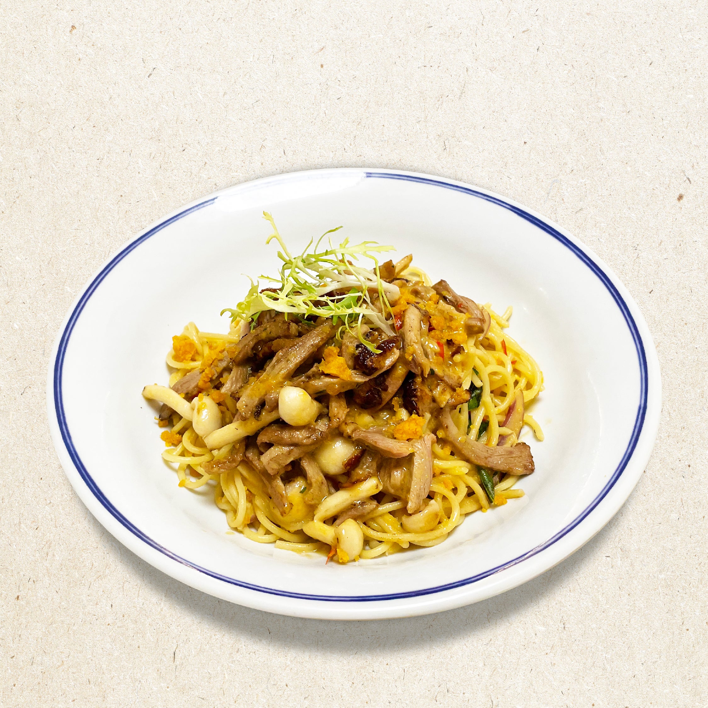 金沙咸蛋黄鸭丝意粉 Salted Egg Duck Spaghetti