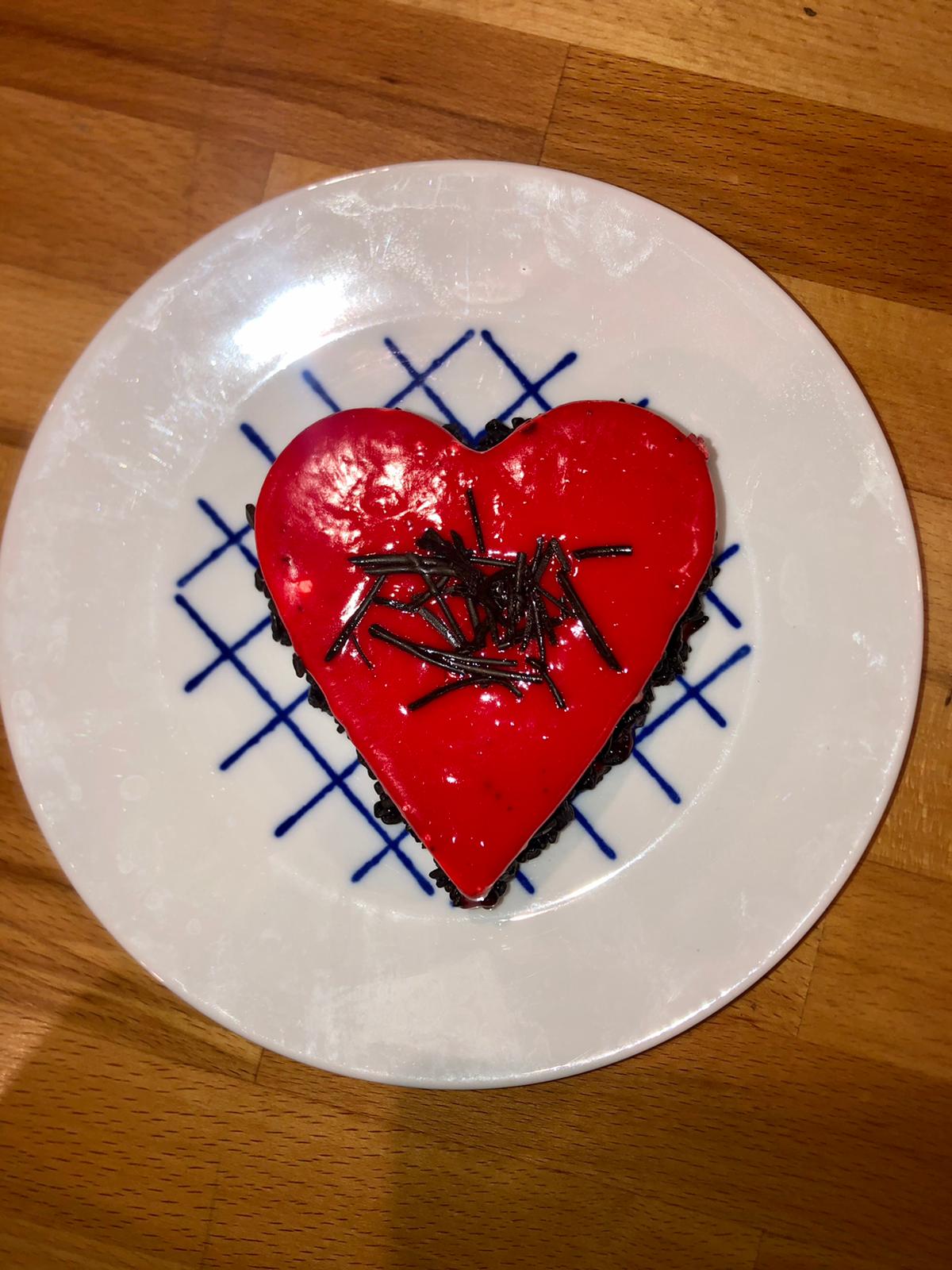 Strawberry Heart Cake