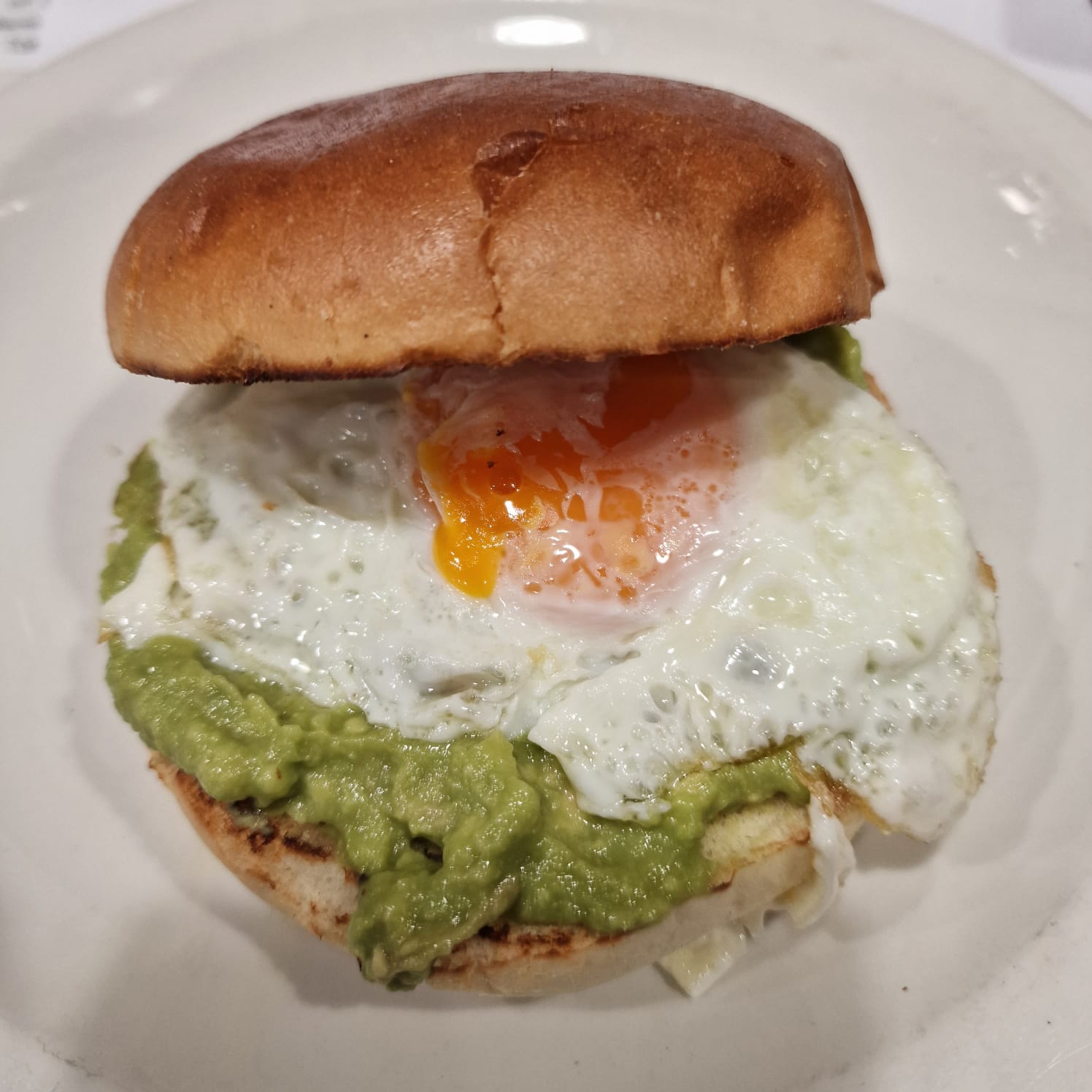 Fried Egg and Avocado Brioche Bun